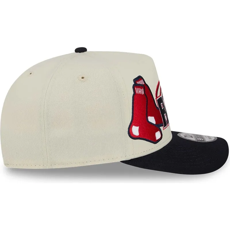 czapka-z-daszkiem-bezowo-czarna-snapback-9fifty-a-frame-classic-boston-red-sox-mlb-new-era