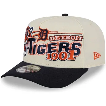 Czapka z daszkiem beżowo-granatowa snapback 9FIFTY A Frame Classic Detroit Tigers MLB New Era