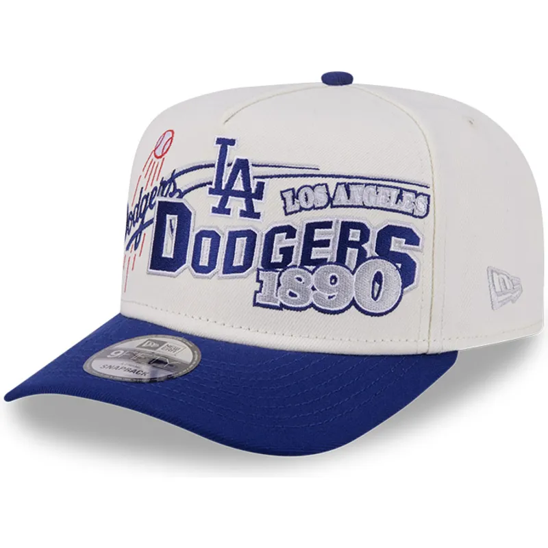 petten-gebogen-beige-snapback-9fifty-a-frame-classic-van-los-angeles-dodgers-mlb-van-new-era
