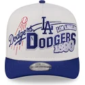 bezowo-niebieska-zakrzywiona-czapka-snapback-9fifty-a-frame-classic-los-angeles-dodgers-mlb-new-era