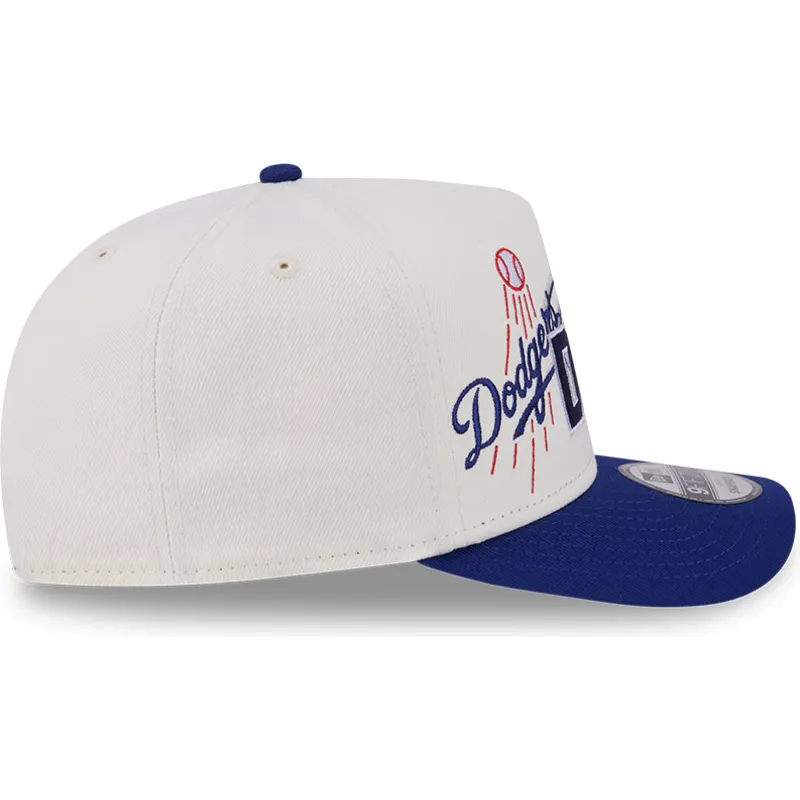 petten-gebogen-beige-snapback-9fifty-a-frame-classic-van-los-angeles-dodgers-mlb-van-new-era