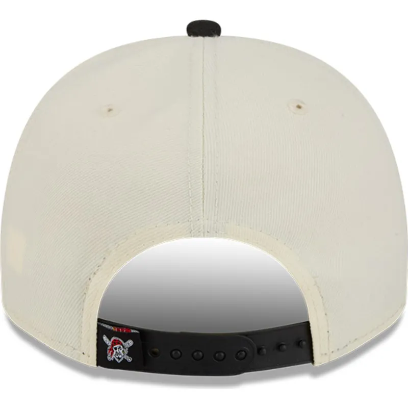 gorra-curva-beige-y-negra-snapback-9fifty-a-frame-classic-de-pittsburgh-pirates-mlb-de-new-era
