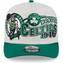 beige-und-grune-gebogene-snapback-kappe-9fifty-a-frame-classic-der-boston-celtics-nba-von-new-era