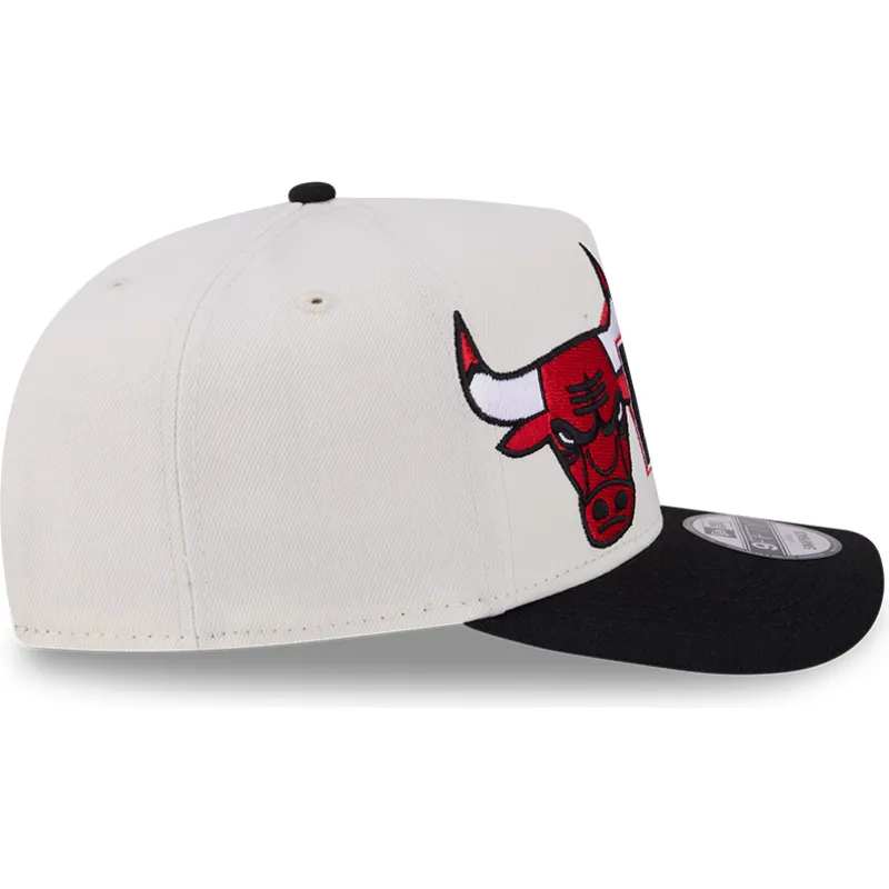 petten-gebogen-beige-snapback-9fifty-a-frame-classic-van-chicago-bulls-nba-van-new-era