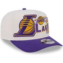 petten-gebogen-beige-snapback-9fifty-a-frame-classic-van-los-angeles-lakers-nba-van-new-era