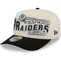 beige-och-svart-kurvad-keps-snapback-9fifty-a-frame-classic-las-vegas-raiders-nfl-fran-new-era