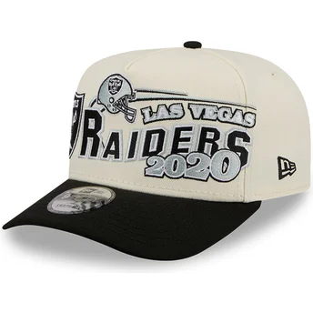 Buet beige og sort snapback kasket 9FIFTY A Frame Classic fra Las Vegas Raiders NFL fra New Era