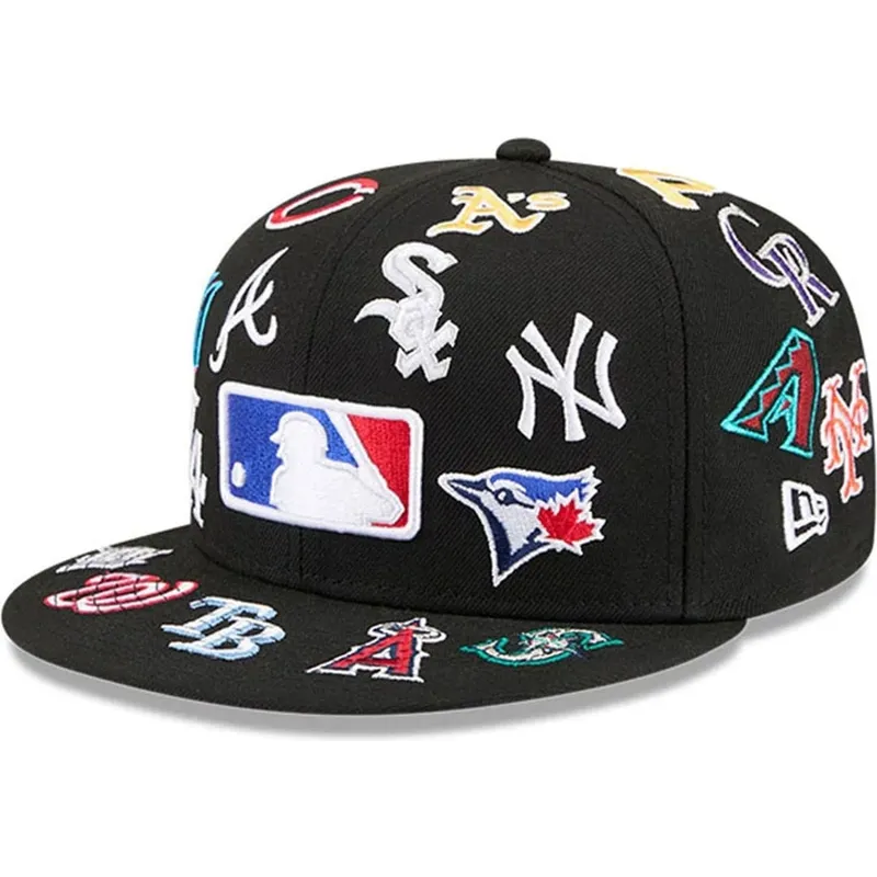 petten-plat-zwart-aangepast-59fifty-all-over-van-mlb-van-new-era