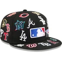 petten-plat-zwart-aangepast-59fifty-all-over-van-mlb-van-new-era