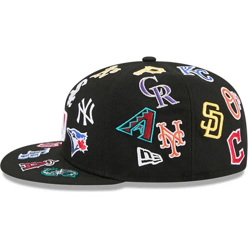 casquette-plate-noire-ajustee-59fifty-all-over-mlb-new-era