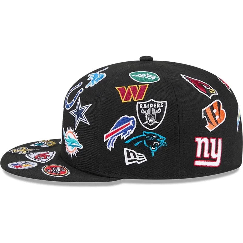 petten-plat-zwart-aangepast-59fifty-all-over-van-nfl-van-new-era