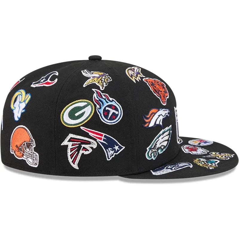 petten-plat-zwart-fitted-59fifty-all-over-van-nfl-van-new-era