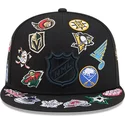 cappello-piatto-nero-aderente-59fifty-all-over-di-nhl-di-new-era