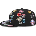 cappello-piatto-nero-aderente-59fifty-all-over-di-nhl-di-new-era