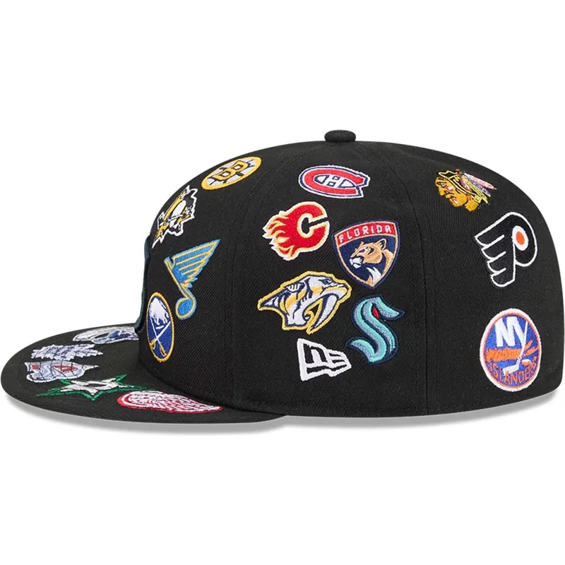 gorra-plana-negra-ajustada-59fifty-all-over-de-nhl-de-new-era