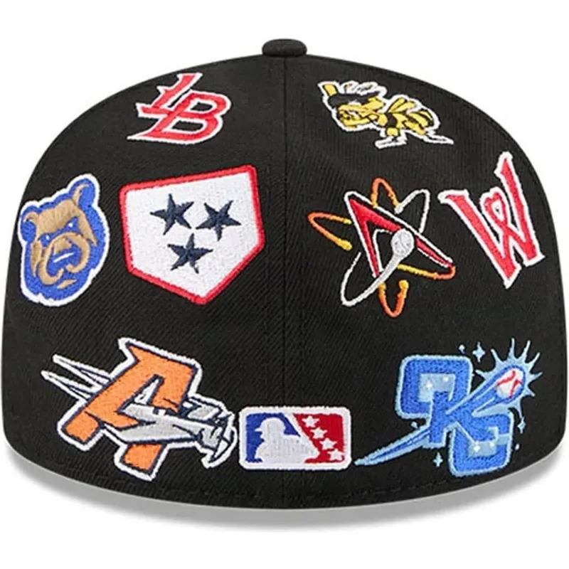 petten-plat-zwart-aangepast-59fifty-all-over-van-milb-van-new-era
