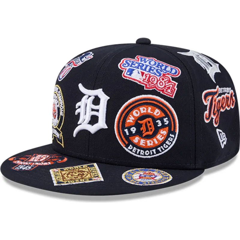 cappello-piatto-blu-marino-regolabile-59fifty-all-over-dei-detroit-tigers-mlb-di-new-era