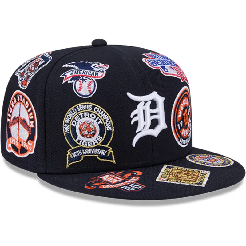 cappello-piatto-blu-marino-regolabile-59fifty-all-over-dei-detroit-tigers-mlb-di-new-era