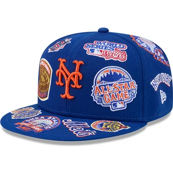 Casquette plate bleue ajustée 59FIFTY All Over New York...
