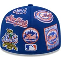 cappello-piatto-blu-regolabile-59fifty-all-over-dei-new-york-mets-mlb-di-new-era