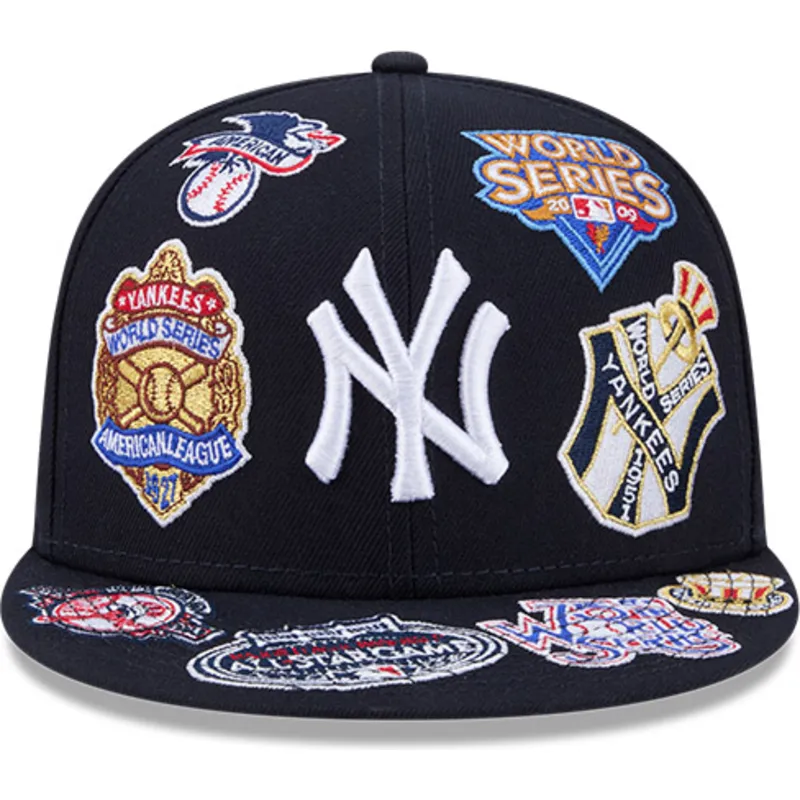 casquette-plate-bleue-marine-ajustee-59fifty-all-over-logos-new-york-yankees-mlb-new-era