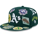 petten-plat-groen-fitted-59fifty-all-over-van-oakland-athletics-mlb-van-new-era