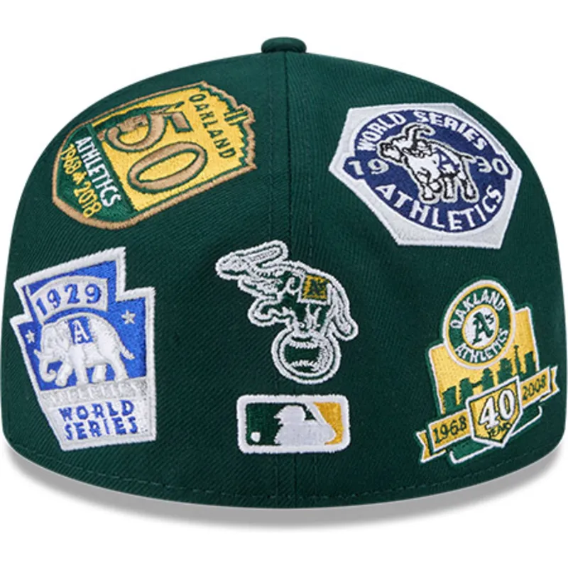 petten-plat-groen-fitted-59fifty-all-over-van-oakland-athletics-mlb-van-new-era