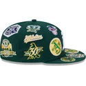 petten-plat-groen-fitted-59fifty-all-over-van-oakland-athletics-mlb-van-new-era