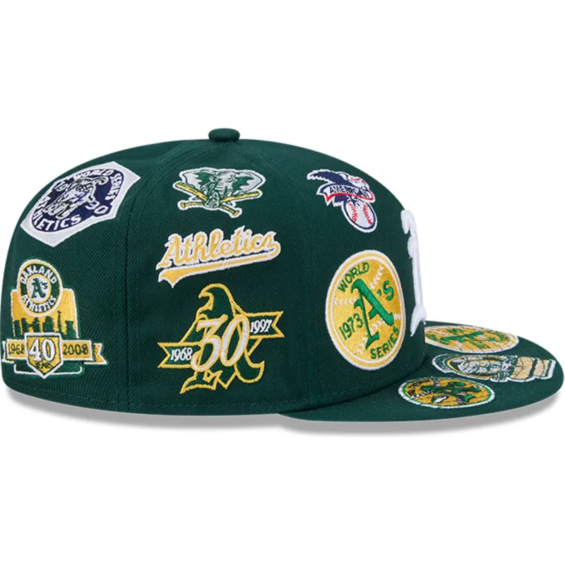 petten-plat-groen-fitted-59fifty-all-over-van-oakland-athletics-mlb-van-new-era