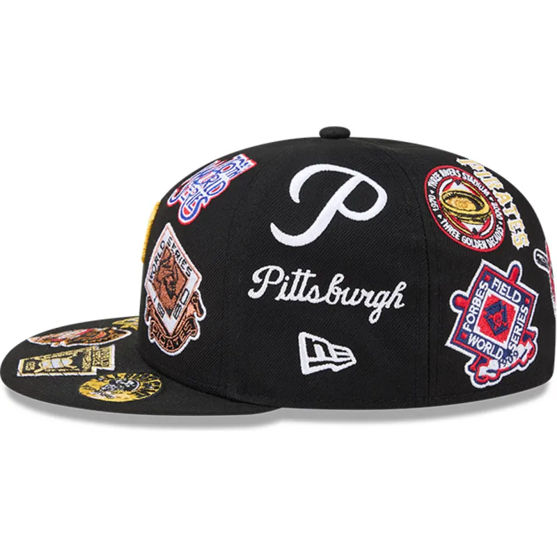 petten-plat-zwart-fitted-59fifty-all-over-van-pittsburgh-pirates-mlb-van-new-era