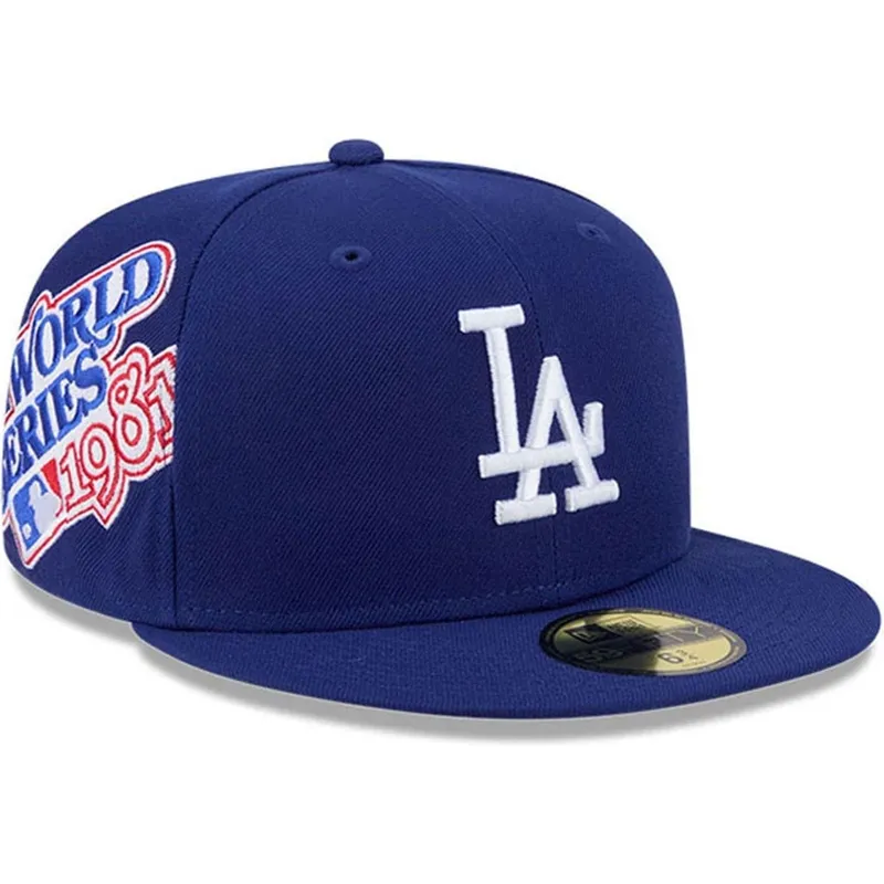 cappello-piatto-blu-regolabile-59fifty-hidden-hit-dei-los-angeles-dodgers-mlb-di-new-era