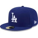 cappello-piatto-blu-chiuso-59fifty-hidden-hit-dei-los-angeles-dodgers-mlb-di-new-era