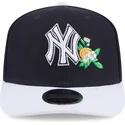 petten-gebogen-marineblauw-snapback-9seventy-stretch-snap-flower-van-new-york-yankees-mlb-van-new-era