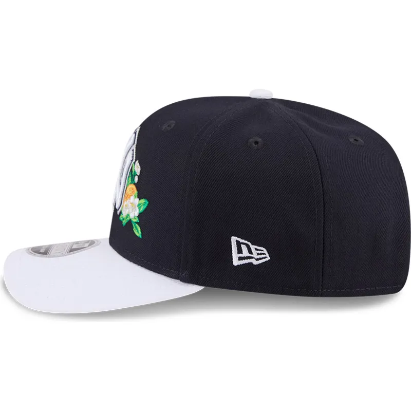 marinebla-buet-kasket-snapback-9seventy-stretch-snap-flower-fra-new-york-yankees-mlb-fra-new-era