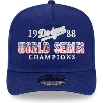 Petten gebogen blauw snapback 9FIFTY A Frame Historic van Los Angeles Dodgers MLB van New Era
