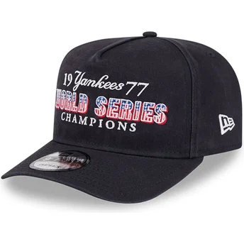 Petten plat marineblauw snapback 9FIFTY A Frame Historic van New York Yankees MLB van New Era