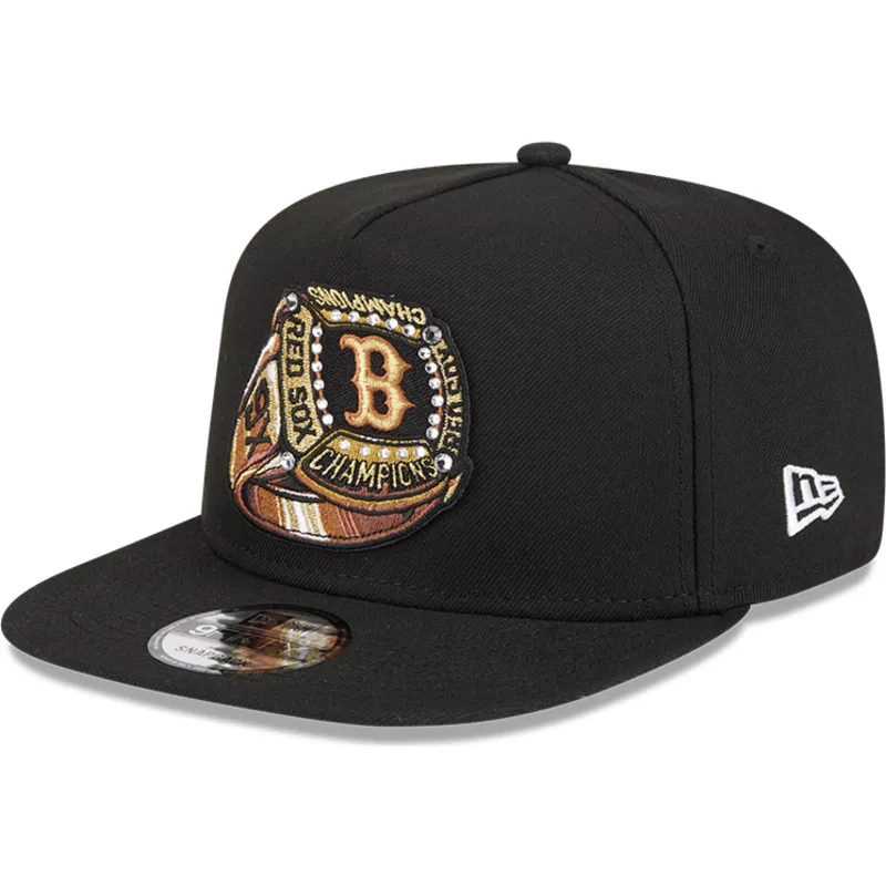 petten-plat-zwart-snapback-9fifty-a-frame-ring-van-boston-red-sox-mlb-van-new-era