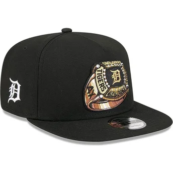 Petten plat zwart snapback 9FIFTY A Frame Ring van Detroit Tigers MLB van New Era