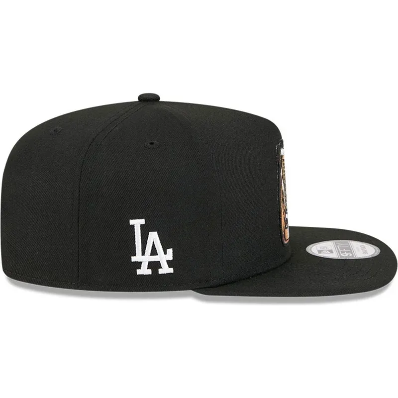 sort-flad-snapback-9fifty-a-frame-ring-kasket-fra-los-angeles-dodgers-mlb-fra-new-era