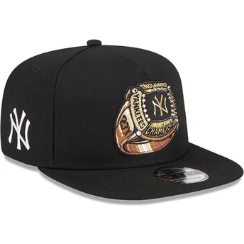Petten plat zwart snapback 9FIFTY A Frame Ring van New York Yankees MLB van New Era