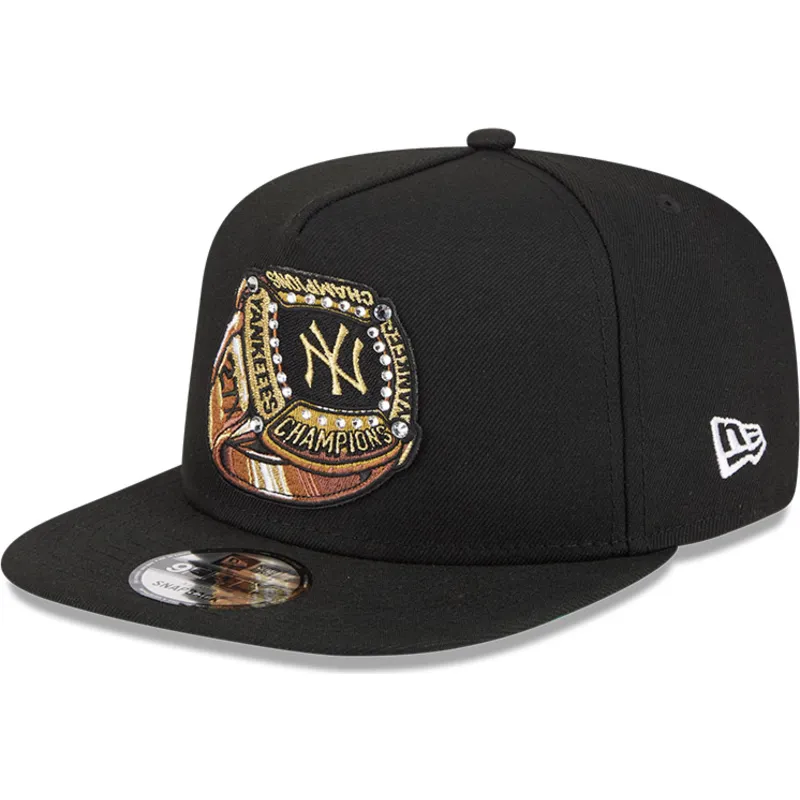 petten-plat-zwart-snapback-9fifty-a-frame-ring-van-new-york-yankees-mlb-van-new-era