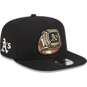 petten-plat-zwart-snapback-9fifty-a-frame-ring-van-oakland-athletics-mlb-van-new-era