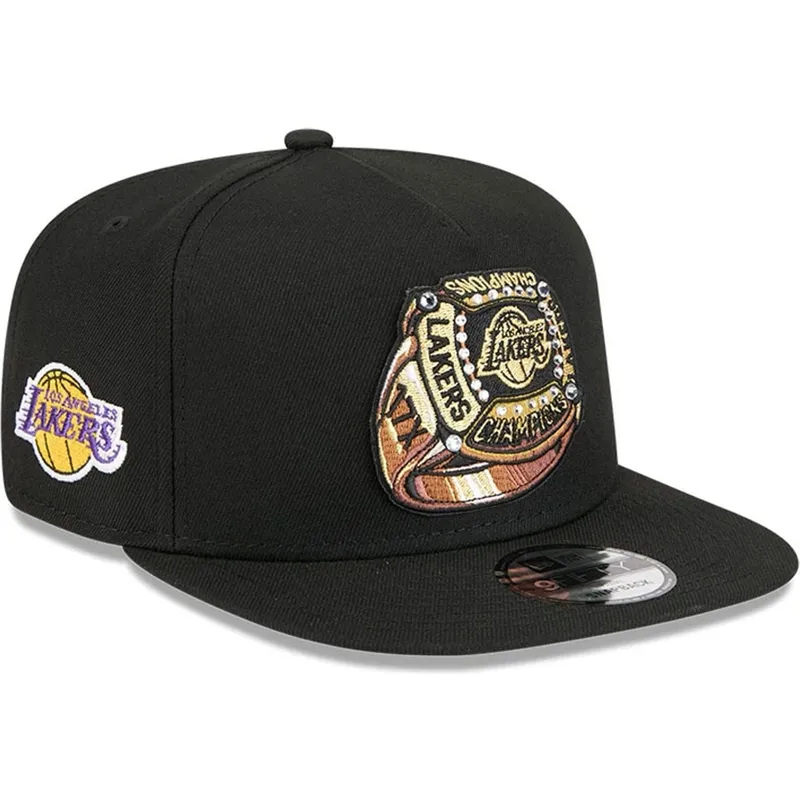 petten-plat-zwart-snapback-9fifty-a-frame-ring-van-los-angeles-lakers-nba-van-new-era
