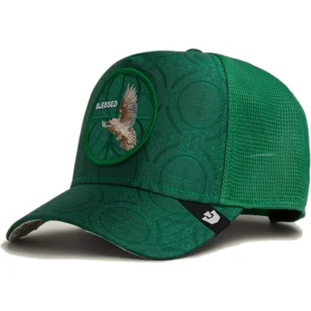 Casquette trucker verte pigeon Blessed Religulous The...
