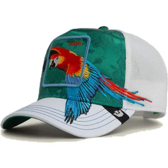 Gorra trucker verde loro Guapo Honduras Macaw The Farm de Goorin Bros.