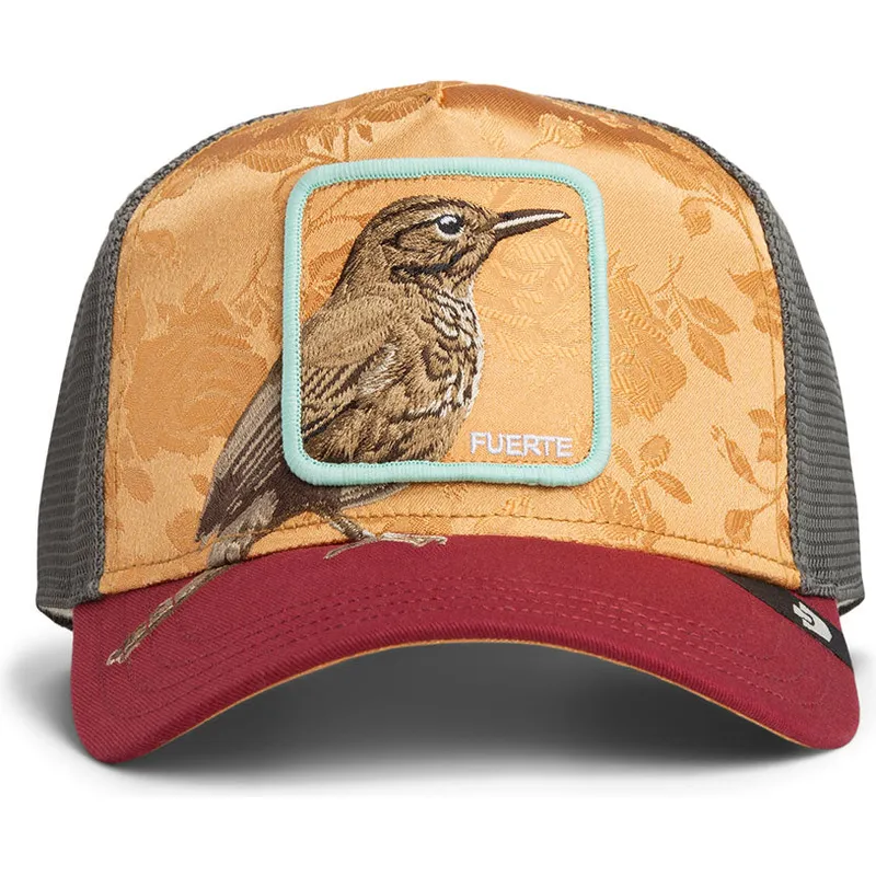 cappellino-trucker-multicolore-uccello-fuerte-costa-rica-thrush-the-farm-di-goorin-bros