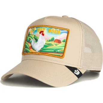 Petten gebogen beige snapback The Farm van Goorin Bros.
