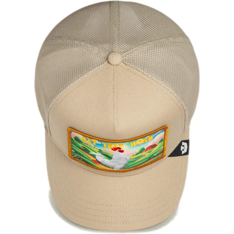 trucker-kasket-beige-hane-get-that-worm-greener-grass-the-farm-fra-goorin-bros