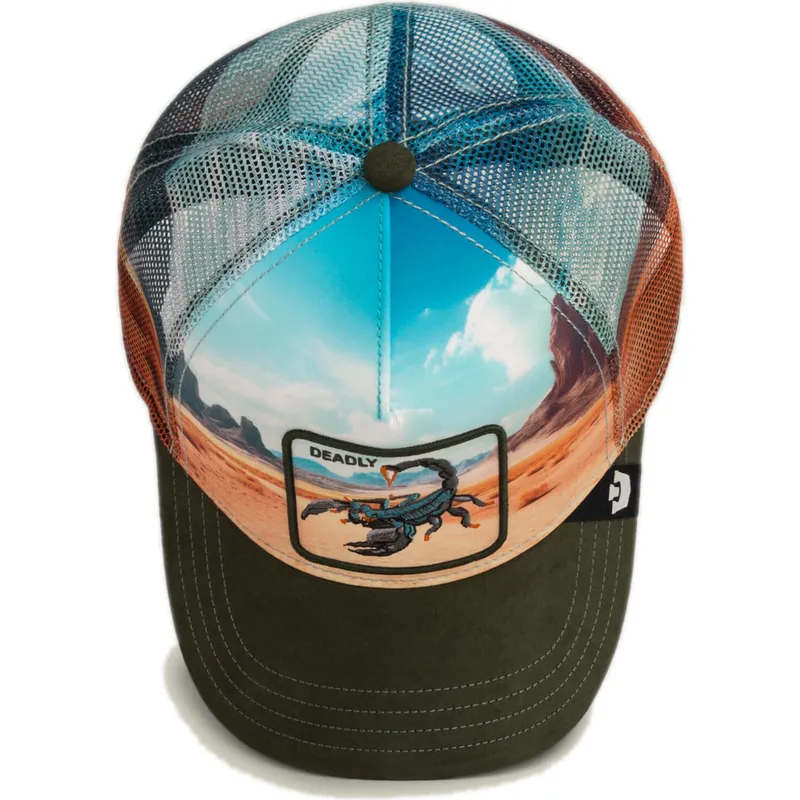 casquette-trucker-multicolore-scorpion-deadly-scorpion-in-the-element-the-farm-goorin-bros