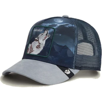 Cappellino trucker multicolore lupo Lone Wolf In The Element The Farm di Goorin Bros.
